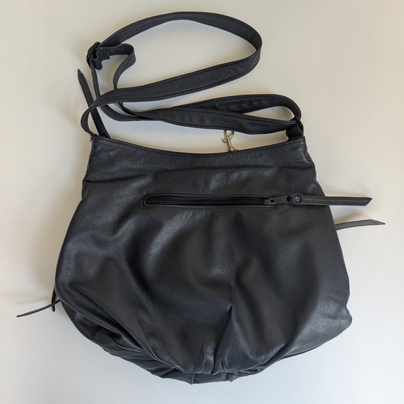 ACE Leather Goods Made in USA Hobo/Crossbody – Navy Leather Western - Picture 9 of 16